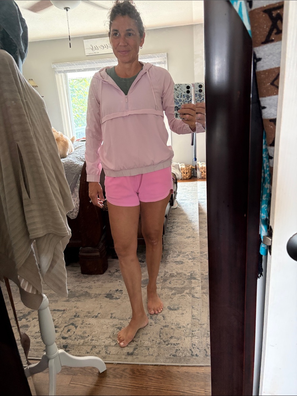 lululemon athletica Light Pink Half-Zip Anorak Hoodie